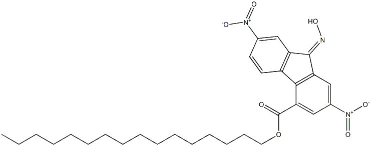 hexadecyl 9-hydroxyimino-2,7-dinitro-9H-4-fluorenecarboxylate 结构式