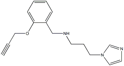 [3-(1H-imidazol-1-yl)propyl]({[2-(prop-2-yn-1-yloxy)phenyl]methyl})amine Structure