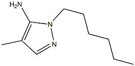 1-hexyl-4-methyl-1H-pyrazol-5-amine Structure