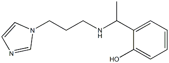 2-(1-{[3-(1H-imidazol-1-yl)propyl]amino}ethyl)phenol Structure