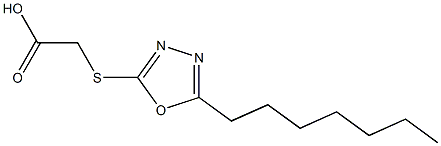 2-[(5-heptyl-1,3,4-oxadiazol-2-yl)sulfanyl]acetic acid Structure