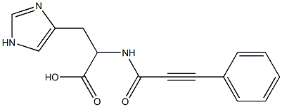 3-(1H-imidazol-4-yl)-2-[(3-phenylprop-2-ynoyl)amino]propanoic acid Structure