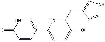 3-(1H-imidazol-4-yl)-2-{[(6-oxo-1,6-dihydropyridin-3-yl)carbonyl]amino}propanoic acid Structure