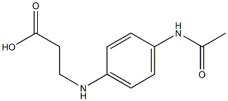 3-[(4-acetamidophenyl)amino]propanoic acid Structure