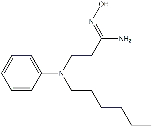 3-[hexyl(phenyl)amino]-N'-hydroxypropanimidamide Structure