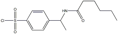 4-(1-hexanamidoethyl)benzene-1-sulfonyl chloride