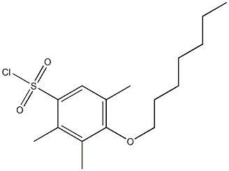 4-(heptyloxy)-2,3,5-trimethylbenzene-1-sulfonyl chloride 结构式
