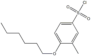 4-(hexyloxy)-3-methylbenzene-1-sulfonyl chloride Structure