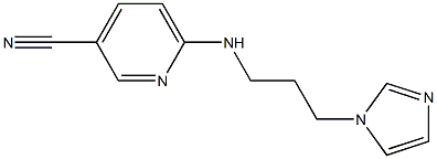 6-{[3-(1H-imidazol-1-yl)propyl]amino}pyridine-3-carbonitrile Structure