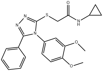 Acetamide,  N-cyclopropyl-2-[[4-(3,4-dimethoxyphenyl)-5-phenyl-4H-1,2,4-triazol-3-yl]thio]-|