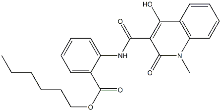 hexyl 2-{[(4-hydroxy-1-methyl-2-oxo-1,2-dihydro-3-quinolinyl)carbonyl]amino}benzoate|
