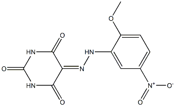 2,4,5,6(1H,3H)-pyrimidinetetrone 5-[N-(2-methoxy-5-nitrophenyl)hydrazone]