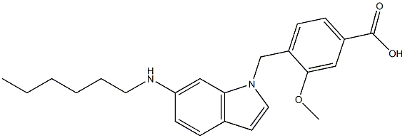 4-[6-Hexylamino-1H-indol-1-ylmethyl]-3-methoxybenzoic acid