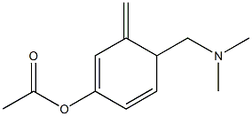 Acetic acid 4-dimethylaminomethyl-3-methylene-1,5-cyclohexadienyl ester Structure
