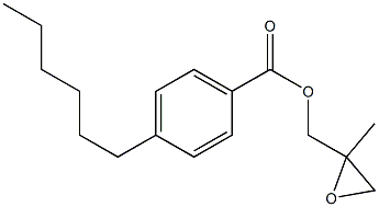 4-Hexylbenzoic acid 2-methylglycidyl ester Structure
