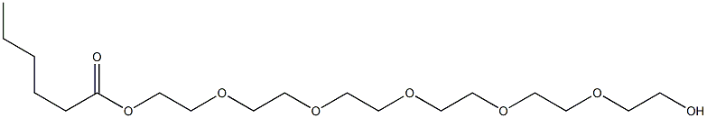 Hexanoic acid 2-[2-[2-[2-[2-(2-hydroxyethoxy)ethoxy]ethoxy]ethoxy]ethoxy]ethyl ester Structure