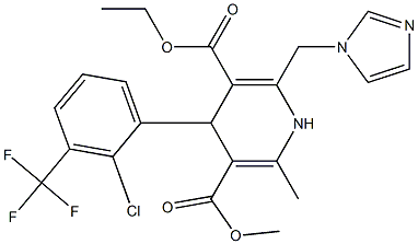 6-(1H-Imidazol-1-ylmethyl)-4-(2-chloro-3-(trifluoromethyl)phenyl)-2-methyl-1,4-dihydropyridine-3,5-dicarboxylic acid 3-methyl 5-ethyl ester