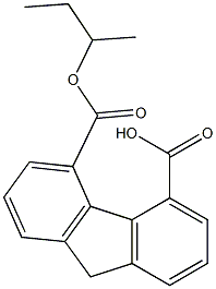 9H-Fluorene-4,5-dicarboxylic acid 4-(1-methylpropyl) ester Structure