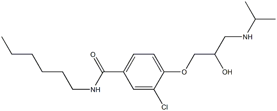 1-[4-[Hexylcarbamoyl]-2-chlorophenoxy]-3-[isopropylamino]-2-propanol