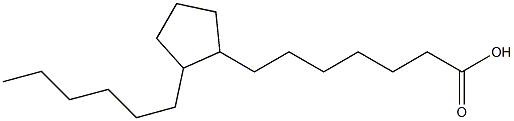 7-(2-Hexylcyclopentyl)heptanoic acid Structure