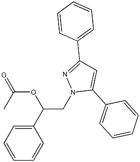 Acetic acid [1-phenyl-2-(3,5-diphenyl-1H-pyrazol-1-yl)ethyl] ester Structure
