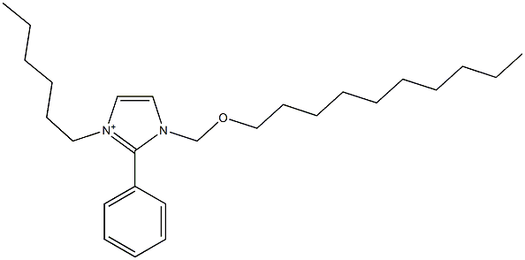 3-Hexyl-2-phenyl-1-[(decyloxy)methyl]-1H-imidazol-3-ium Structure