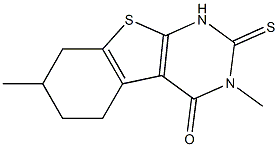 1,2,5,6,7,8-Hexahydro-3,7-dimethyl-2-thioxo[1]benzothieno[2,3-d]pyrimidin-4(3H)-one Structure