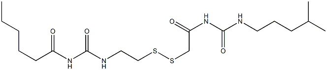 1-Hexanoyl-3-[2-[[(3-isohexylureido)carbonylmethyl]dithio]ethyl]urea|