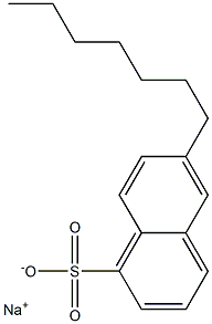 6-Heptyl-1-naphthalenesulfonic acid sodium salt Structure