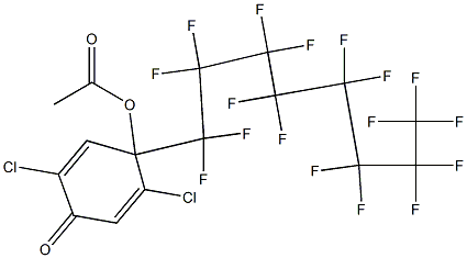 4-(Heptadecafluorooctyl)-4-acetoxy-2,5-dichloro-2,5-cyclohexadien-1-one