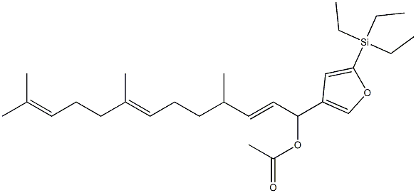 Acetic acid 1-[5-(triethylsilyl)-3-furyl]-4,8,12-trimethyl-2,7,11-tridecatrienyl ester