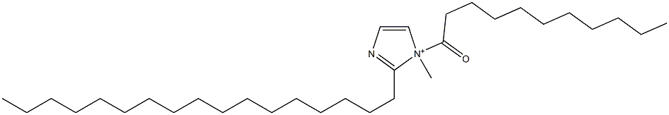 2-Heptadecyl-1-methyl-1-undecanoyl-1H-imidazol-1-ium Structure