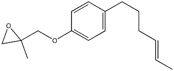 4-(4-Hexenyl)phenyl 2-methylglycidyl ether Structure