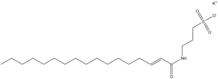 3-(2-Heptadecenoylamino)-1-propanesulfonic acid potassium salt Structure