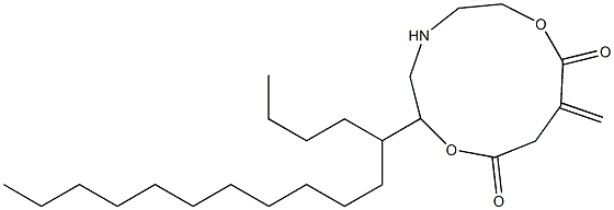 5-Hexadecyl-10-methylene-5-aza-2,8-dioxacycloundecane-1,9-dione Structure