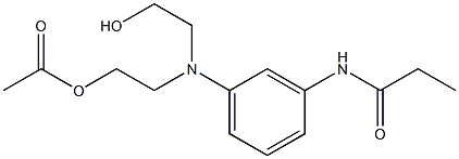 Acetic acid 2-[N-(2-hydroxyethyl)-3-(propionylamino)anilino]ethyl ester