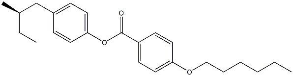 4-(Hexyloxy)benzoic acid 4-[(R)-2-methylbutyl]phenyl ester Structure