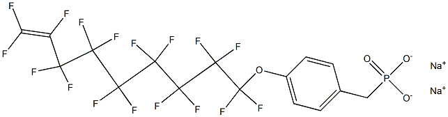 4-[(Heptadecafluoro-8-nonenyl)oxy]benzylphosphonic acid sodium salt Structure