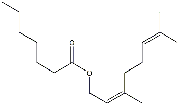 Heptanoic acid (Z)-3,7-dimethyl-2,6-octadienyl ester
