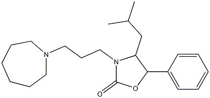 3-[3-(Hexahydro-1H-azepin-1-yl)propyl]-4-isobutyl-5-phenyloxazolidin-2-one Structure