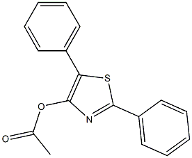 Acetic acid 2,5-diphenyl-4-thiazolyl ester Structure