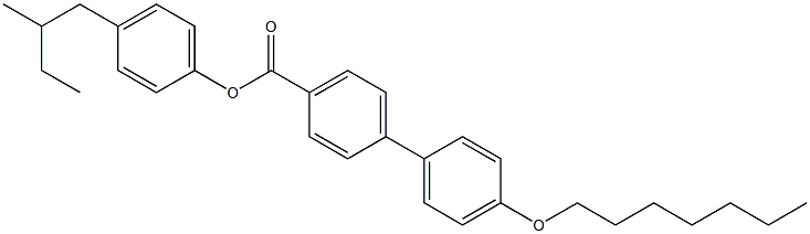4'-(Heptyloxy)-4-biphenylcarboxylic acid p-(2-methylbutyl)phenyl ester Structure