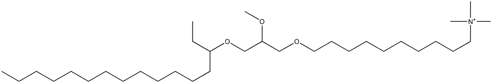10-(3-Hexadecyloxy-2-methoxypropyloxy)-N,N,N-trimethyldecan-1-aminium 结构式
