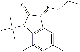 1H-Indole-2,3-dione, 5,7-dimethyl-1-(trimethylsilyl)-, 3-(O-ethyloxime )|