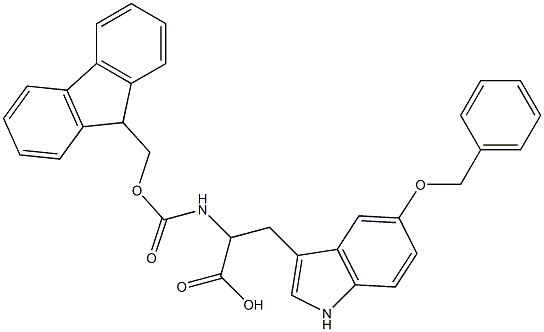 2-{[(9H-fluoren-9-ylmethoxy)carbonyl]amino}-3-[5-(benzyloxy)-1H-indol-3-yl]propanoic acid Structure