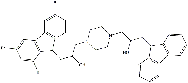 1-(9H-9-fluorenyl)-3-{4-[2-hydroxy-3-(1,3,6-tribromo-9H-9-fluorenyl)propyl]piperazino}-2-propanol|