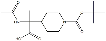 2-Acetamido-2-(1-(Tert-Butoxycarbonyl)Piperidin-4-Yl)Propanoic Acid Structure