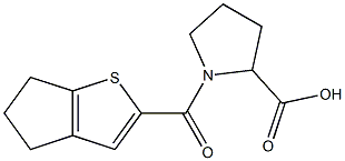 1-{4H,5H,6H-cyclopenta[b]thiophen-2-ylcarbonyl}pyrrolidine-2-carboxylic acid Structure