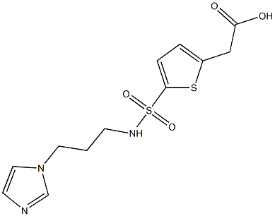 2-(5-{[3-(1H-imidazol-1-yl)propyl]sulfamoyl}thiophen-2-yl)acetic acid