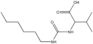 2-[(hexylcarbamoyl)amino]-3-methylbutanoic acid Structure